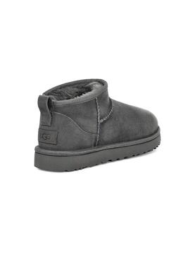Bootss UGG W Classic Ultra Mini Gris pour Femme