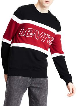 Sweat Levis Pieced Noir Homme 