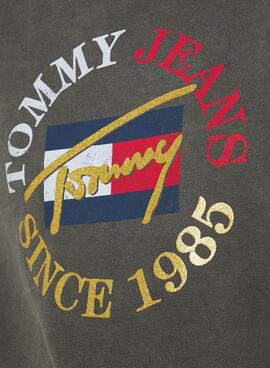 Sweat Tommy Jeans Relaxed Vintage Gris Femme