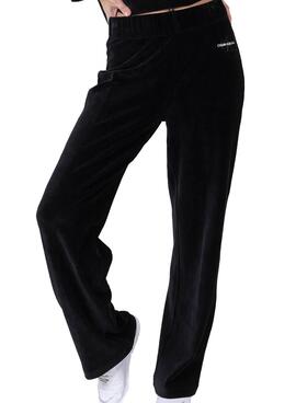 Pantalon Calvin Klein Jogging en Velours côtelé Noire Femme