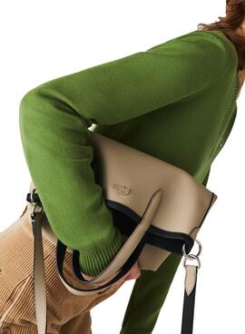Sac à main Lacoste Réversible Noire Beige pour Femme