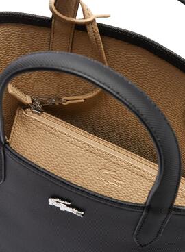 Sac à main Lacoste Réversible Noire Beige pour Femme