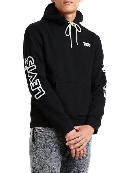 Sweat Levis Hoodie Mickey Homme Noir