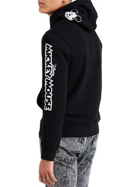 Sweat Levis Hoodie Mickey Homme Noir