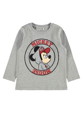 T-Shirt Name It Mickey Gris pour Garçon