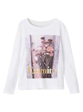 T-Shirt Name It Fozem Top Blanc Pour Fille