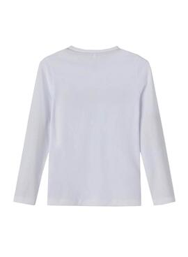 T-Shirt Name It Nejad Top Box Blanc Pour Fille