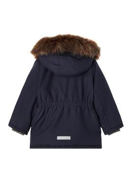 Parka Name It Mabe Bleu Marine pour Fille