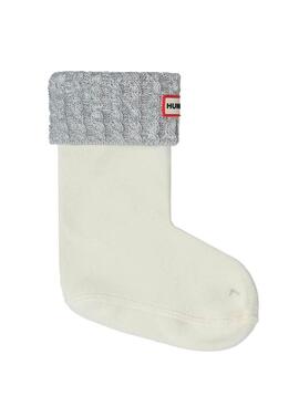 Chaussettes Hunter Mini Cable Recyc Blanc Fille