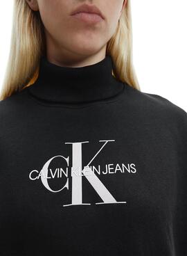 Sweat Calvin Klein Mid Scale Monogram Noire