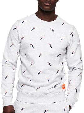 Sweat Superdry AOE Gris pour les hommes