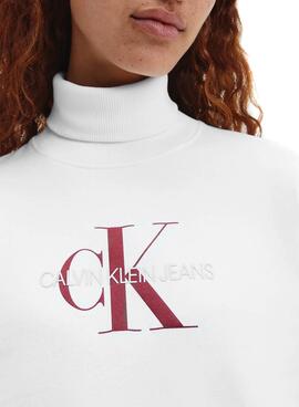 Sweat Calvin Klein Mid Scale Monogram Blanc