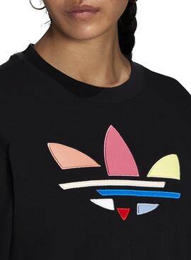 Sweat Adidas Trefoil Noire pour Femme