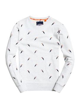 Sweat Superdry AOE Gris pour les hommes