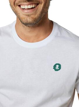 T-Shirt El Pulpo Logo Tache Verte Blanc Homme