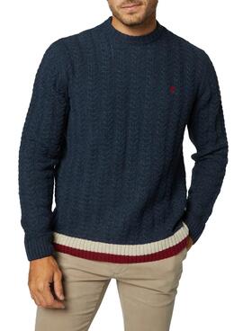 Pull El Pulpo Combo Huit Bleu Marine pour Homme