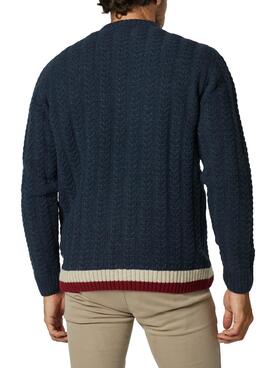 Pull El Pulpo Combo Huit Bleu Marine pour Homme
