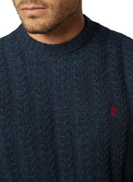 Pull El Pulpo Combo Huit Bleu Marine pour Homme