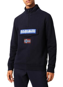 Sweat Napapijri Burgee Bleu Marine pour Homme