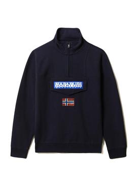 Sweat Napapijri Burgee Bleu Marine pour Homme