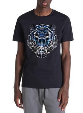 T-Shirt Antony Morato Tigre Bleu Marine pour Homme