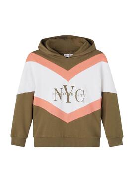 Sweat Name It Folinka Vert pour Fille