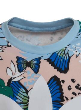 Sweat Adidas Crew Imprimé Fleur pour Fille