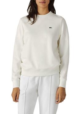 Sweat Lacoste Blanc pour Femme