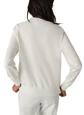 Sweat Lacoste Blanc pour Femme