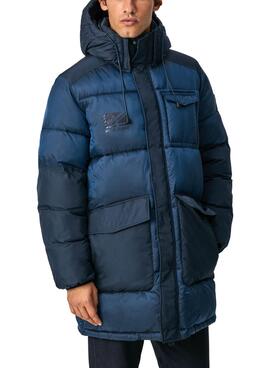 Parka Pepe Jeans Rowland Bleu pour Homme