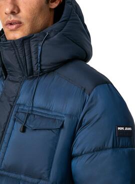 Parka Pepe Jeans Rowland Bleu pour Homme