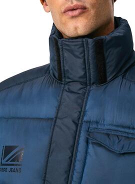 Parka Pepe Jeans Rowland Bleu pour Homme