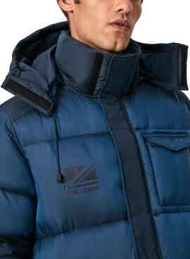 Parka Pepe Jeans Rowland Bleu pour Homme