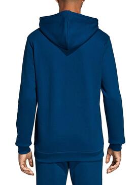 Sweat Adidas Trefoil Hoodie Bleu Homme Leyend