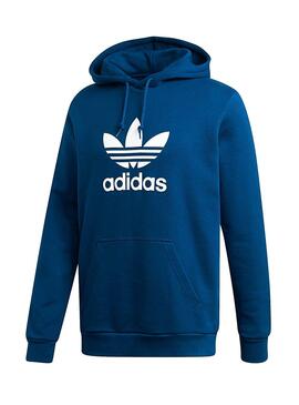 Sweat Adidas Trefoil Hoodie Bleu Homme Leyend