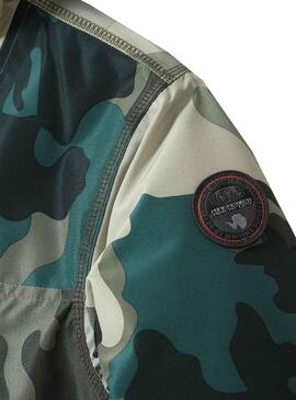 Veste Napapijri Rainforest Camo Vert pour Garçon