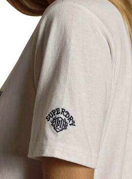 T-Shirt Superdry Pride In Craft beige pour Femme