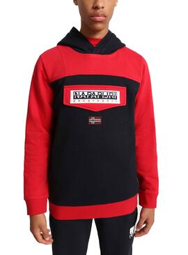 Sweat Napapijri Burgee Block Rouge pour Garçon