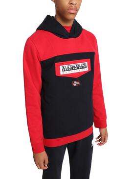 Sweat Napapijri Burgee Block Rouge pour Garçon