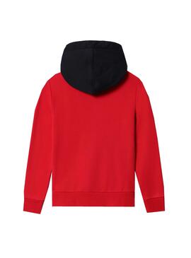 Sweat Napapijri Burgee Block Rouge pour Garçon