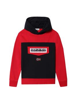 Sweat Napapijri Burgee Block Rouge pour Garçon