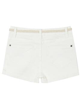 Short Mayoral Sergé Basic Blanc pour Fille