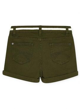 Short Mayoral Sergé Basic Vert pour Fille