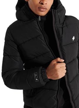 Veste Superdry Dropped Shoulder Cable Noire Pour Femme