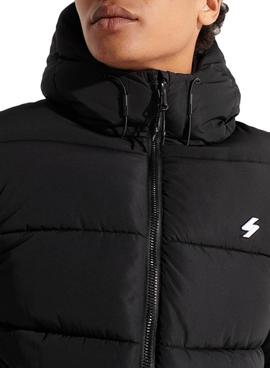 Veste Superdry Dropped Shoulder Cable Noire Pour Femme