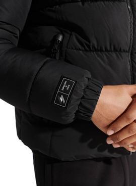 Veste Superdry Dropped Shoulder Cable Noire Pour Femme