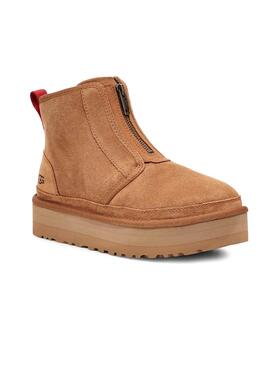 Bottes UGG Neumel Plateforme Zip Camel pour Femme