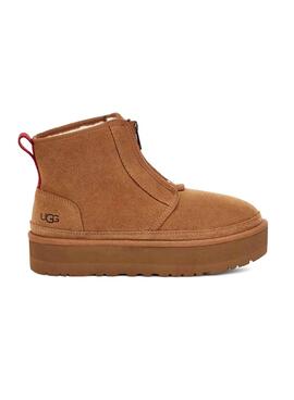 Bottes UGG Neumel Plateforme Zip Camel pour Femme