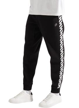 Pantalon Survêtement Superdry Code Tape Noire Homme