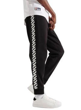 Pantalon Survêtement Superdry Code Tape Noire Homme